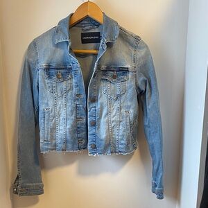 Calvin Klein Light Blue Cropped Denim Jacket